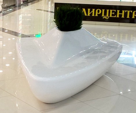 скамейка с цветочницей из стеклопластика