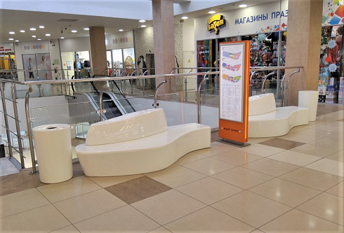 скамейки для торговых центров