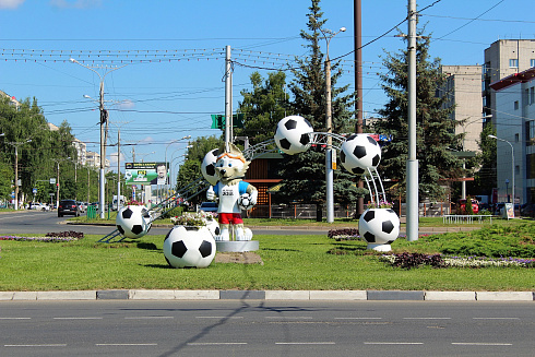 декоративная конструкция, подготовка к чемпионату мира по футболу
